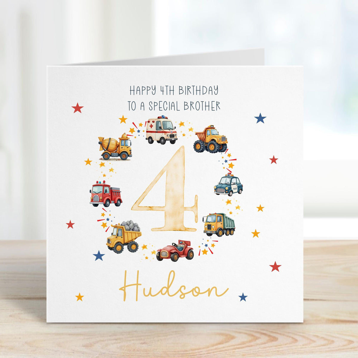 Diggers & Trucks Any Age Birthday Card for Boys or Girls – photo 4