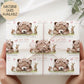 Girls woodland bear new baby wrapping paper