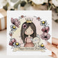 Princess & Purple Flowers Birthday Card for Little Girls – Cotton and Twigg