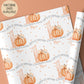 Girls pumpkin 1st birthday wrapping paper