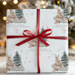 Girls pink bunny 1st Christmas wrapping paper