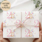 Girls cat 1st birthday wrapping paper