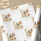 Girls rocking horse 1st Christmas wrapping paper