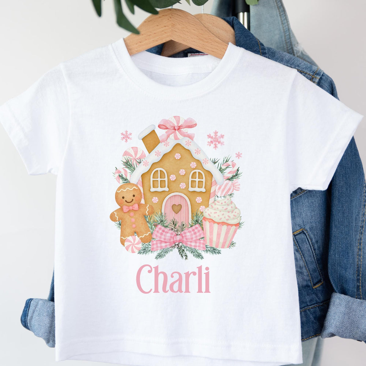 Pink Gingerbread House Christmas Sweatshirt