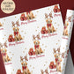 Kids golden retriever Christmas wrapping paper