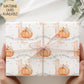 Girls pumpkin 1st birthday wrapping paper