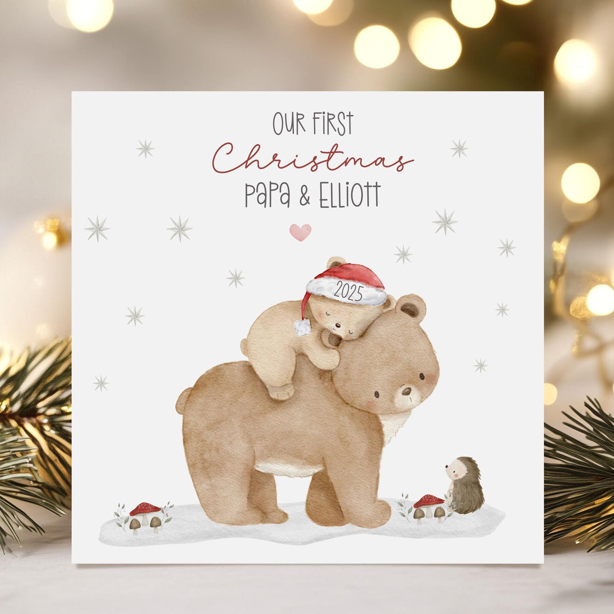 Bear & Cub Our First Christmas Card for Daddy, Grandad or Pops – photo 4