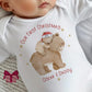 Bear and Daddy Baby's First Christmas Sleepsuit, Vest & Bib