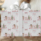 Girls pink ballerina 1st Christmas wrapping paper