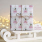 Kids pink ballerina snow globe Christmas wrapping paper