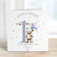 Blue Teddy & Star Balloon 1st Birthday Card for Boys – photo 2
