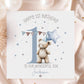 Blue Teddy & Star Balloon 1st Birthday Card for Boys – photo 3