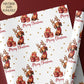 Kids dachshund Christmas wrapping paper