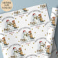 Boys illustrated Christmas wrapping paper