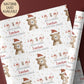 Kids teddy bear 1st Christmas wrapping paper
