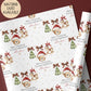 Kids teddy and rocking horse 1st Christmas wrapping paper