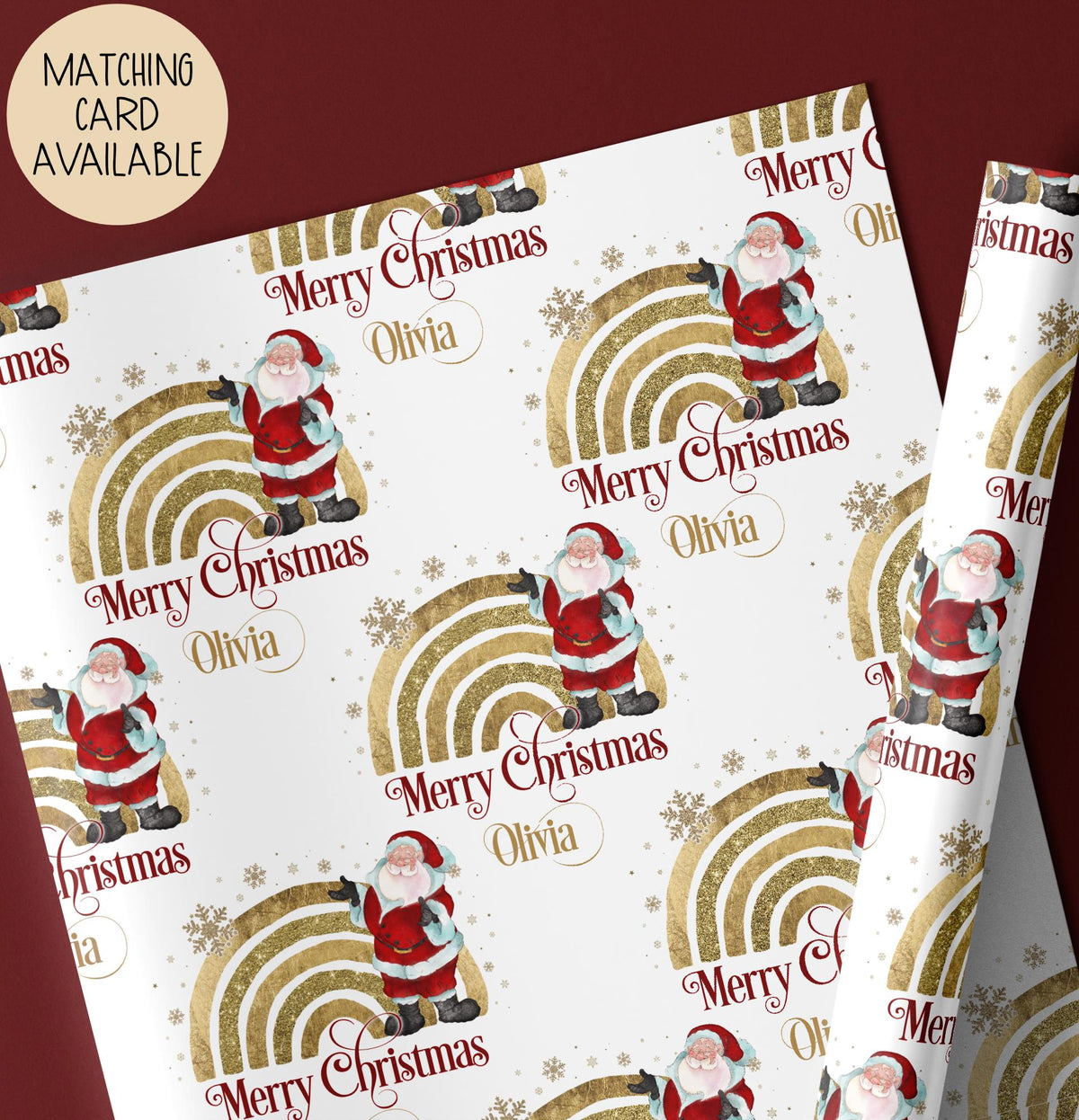 Kids Santa Christmas wrapping paper