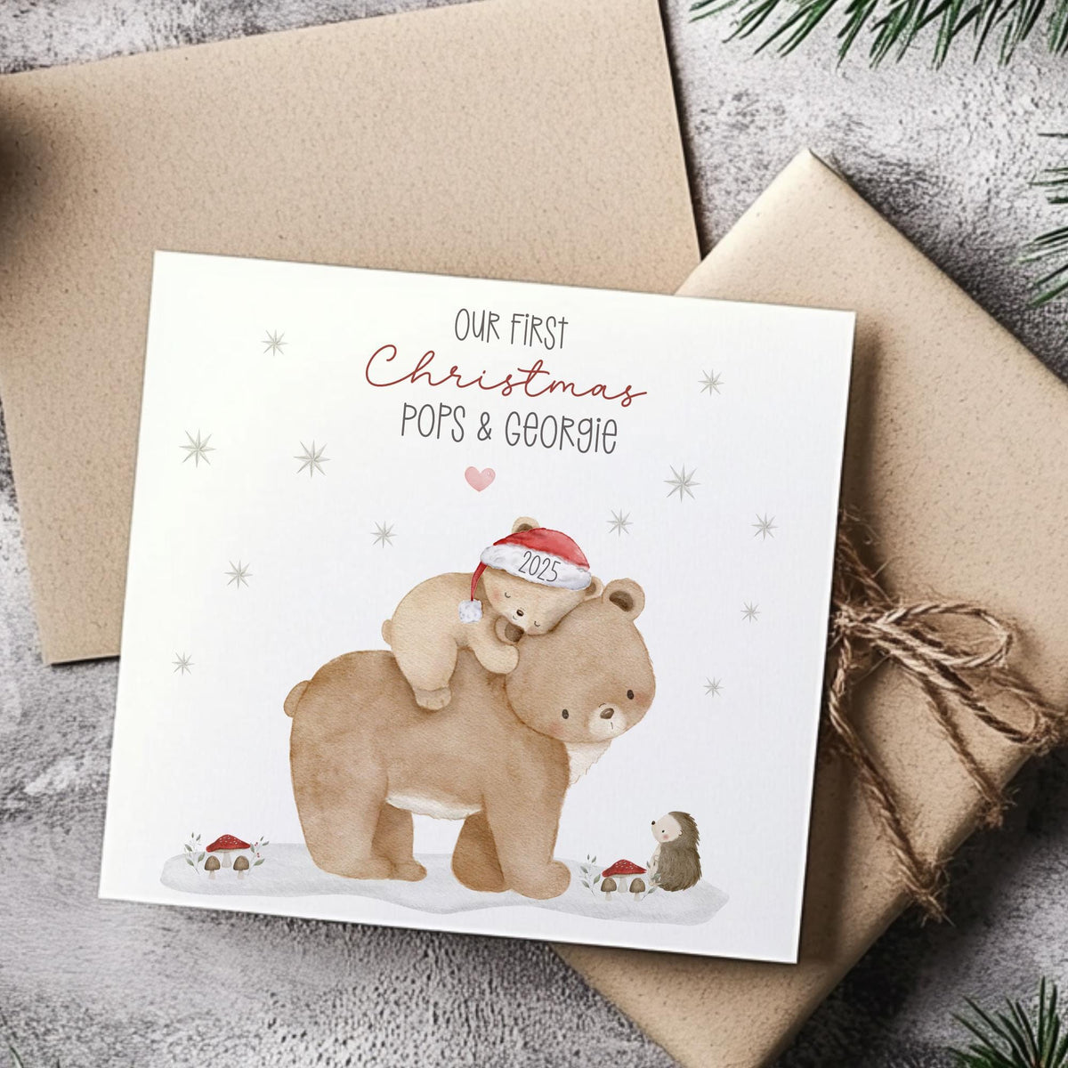 Bear & Cub Our First Christmas Card for Daddy, Grandad or Pops – photo 3