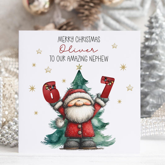 Six Seven 6 7 Santa Tree Christmas Card for Kids – Cotton and Twigg