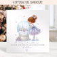 Lilac Ballerina Snow Globe Christmas Card for Girls – photo 4