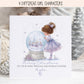 Lilac Ballerina Snow Globe Christmas Card for Girls – photo 2