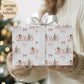 Girls pink ballerina 1st Christmas wrapping paper