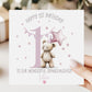 Pink Teddy & Star Balloon 1st Birthday Card for Girls – photo 2