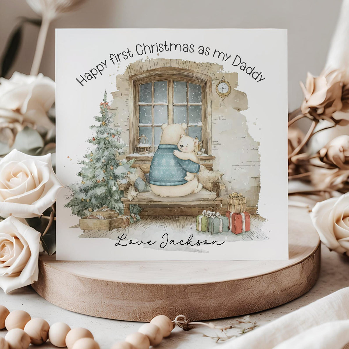 Bunny Window First Christmas as My Daddy Card – photo 3