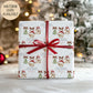Kids teddy and rocking horse 1st Christmas wrapping paper