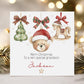 Kids teddy and rocking horse 1st Christmas wrapping paper