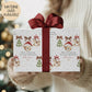 Kids teddy and rocking horse 1st Christmas wrapping paper