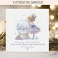 Lilac Ballerina Snow Globe Christmas Card for Girls – Cotton and Twigg