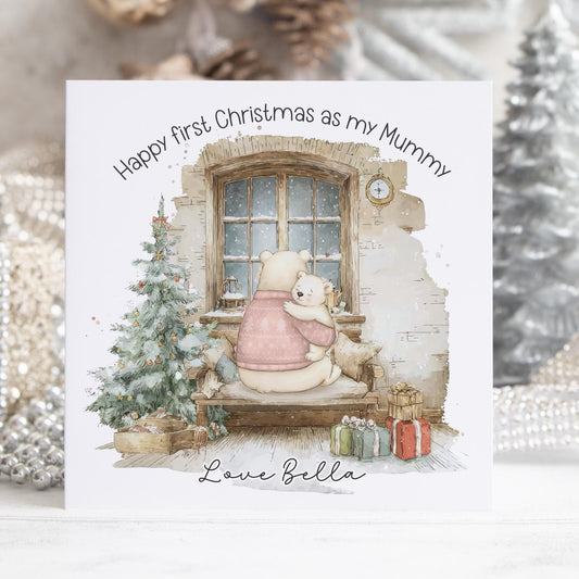 Bunny Window First Christmas as My Mummy Card – Cotton and Twigg