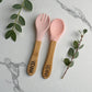 Personalised Engraved Bamboo Weaning Set – Suction Plate, Bowl, Spoon & Fork