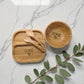 Personalised Engraved Bamboo Weaning Set – Suction Plate, Bowl, Spoon & Fork