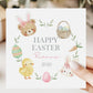 Easter Wreath Teddy 2026 Easter Card for Girls – Cotton and Twigg