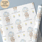 Boys illustrated Easter wrapping paper