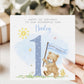 Blue Teddy & Banner 1st Birthday Card for Boys – photo 3