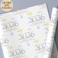Boys illustrated first Easter wrapping paper