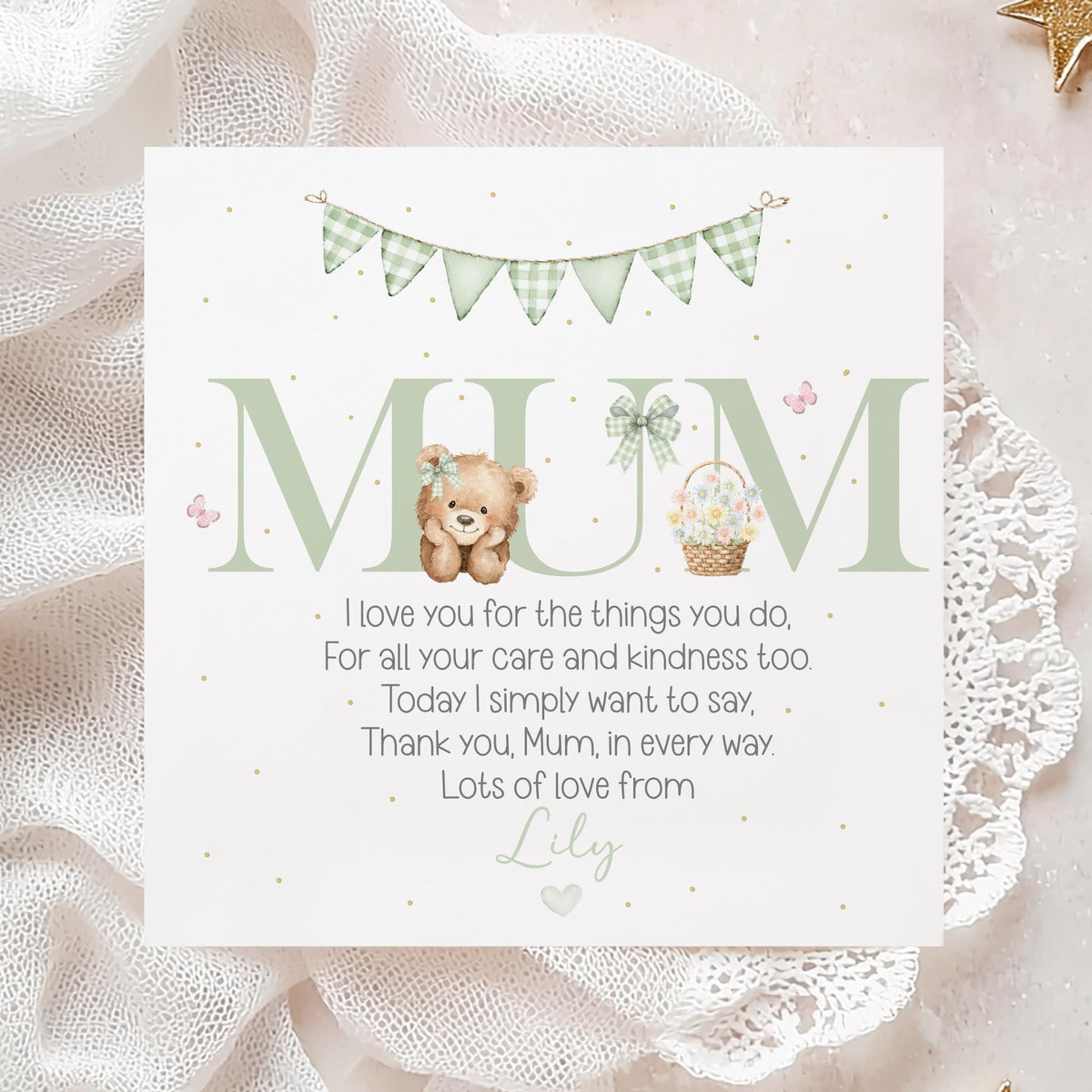 MUM Teddy Mother's Day Card – photo 3