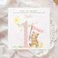 Pink Teddy & Banner 1st Birthday Card for Girls – photo 3