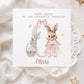 Ballerina Bunny Initial Easter Card for Girls – Cotton and Twigg