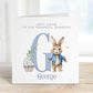 Blue Bunny Initial Easter Card for Boys – Cotton and Twigg