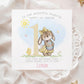 Lemon Bunny Baby's First Easter Card 2026 for Baby Girl – Cotton and Twigg