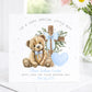 Blue Teddy & Cross Christening Card for Boys – Baptism or Naming Day – photo 2