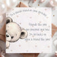 Peeking Teddy Best Friend Birthday Card – Cream – photo 2