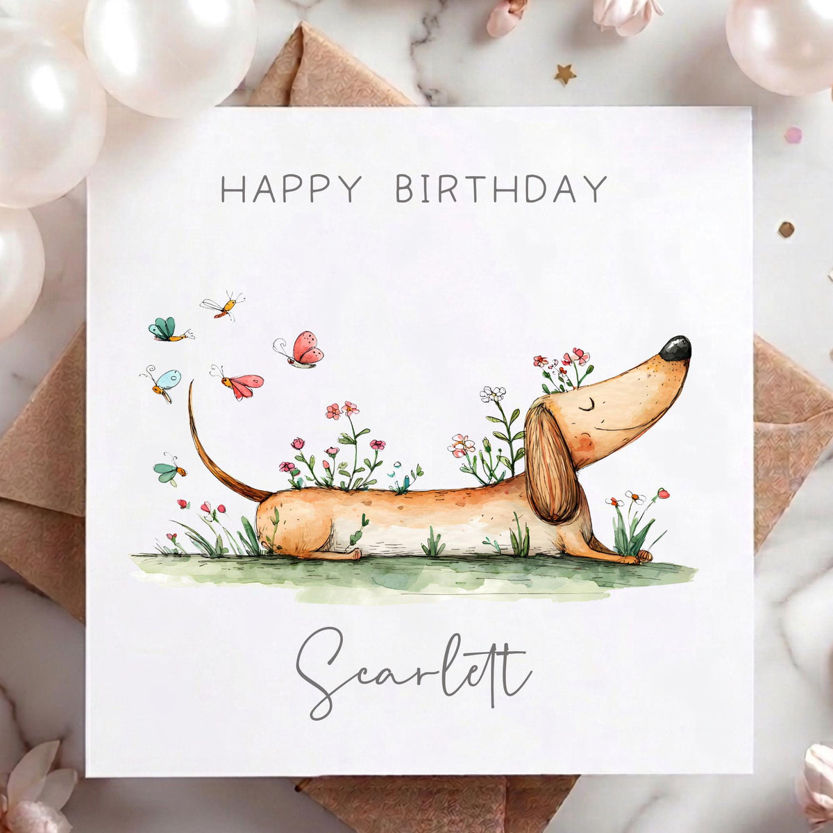 Dachshund Sausage Dog Birthday Card – Cotton and Twigg