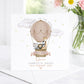Safari Hot Air Balloon New Baby Card – Welcome to the World – Cotton and Twigg