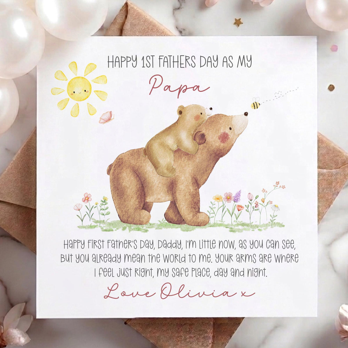 Bear & Sunshine 1st Father's Day as My Daddy Card – photo 3