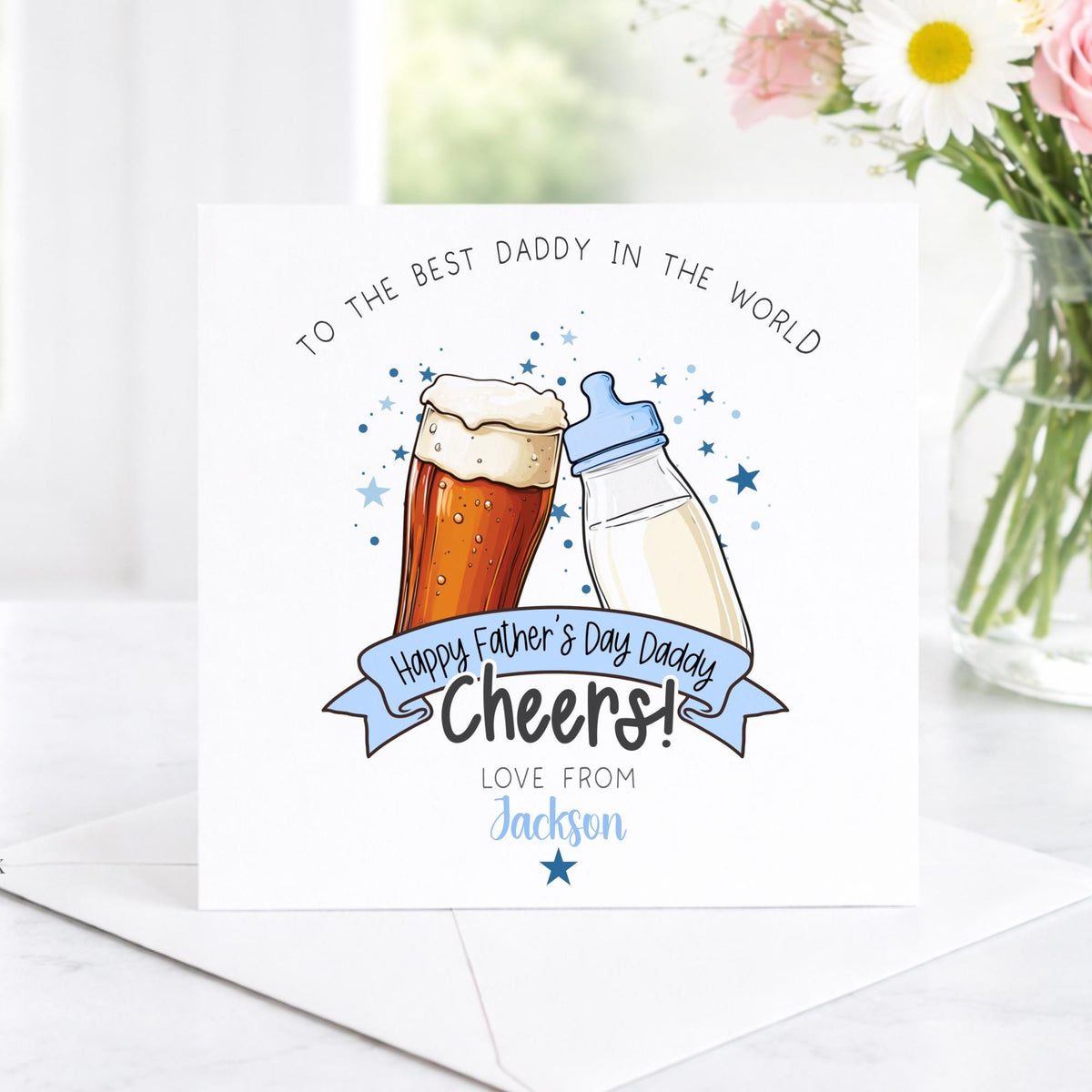 Cheers Beer & Milk Father's Day Card – Cotton and Twigg